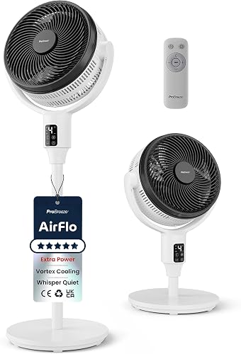 Pro Breeze Ventilateur AirFlo XL sur pied - 20% plus puissant - 111 cm Silencieu