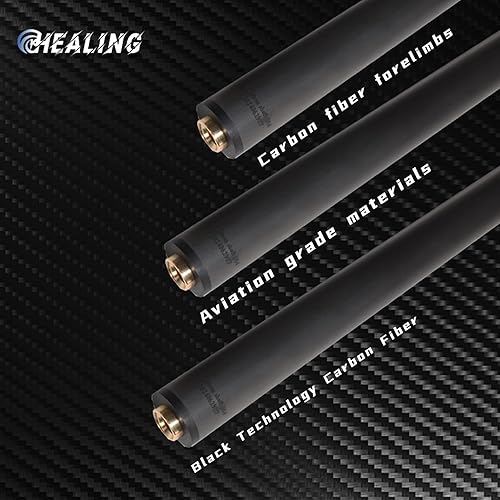 Miniatura 7 de 100% Carbon Fiber Shaft, Black Technology Shaft of Pool Cue Front Part for Billiard PlayBreakSnooker Cue Shaft with Foam- 737 mm,745mm,765mm