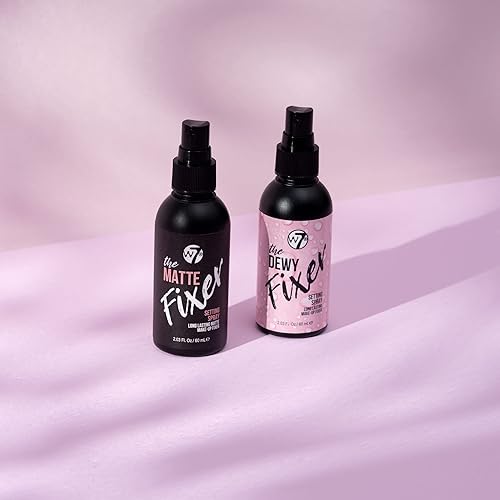 Vista 24 de W7 The Fixer Spray fijador de maquillaje, acabado húmedo, fórmula ultrafina, libre de crueldad animal y vegano, paquete de 2 Rocío