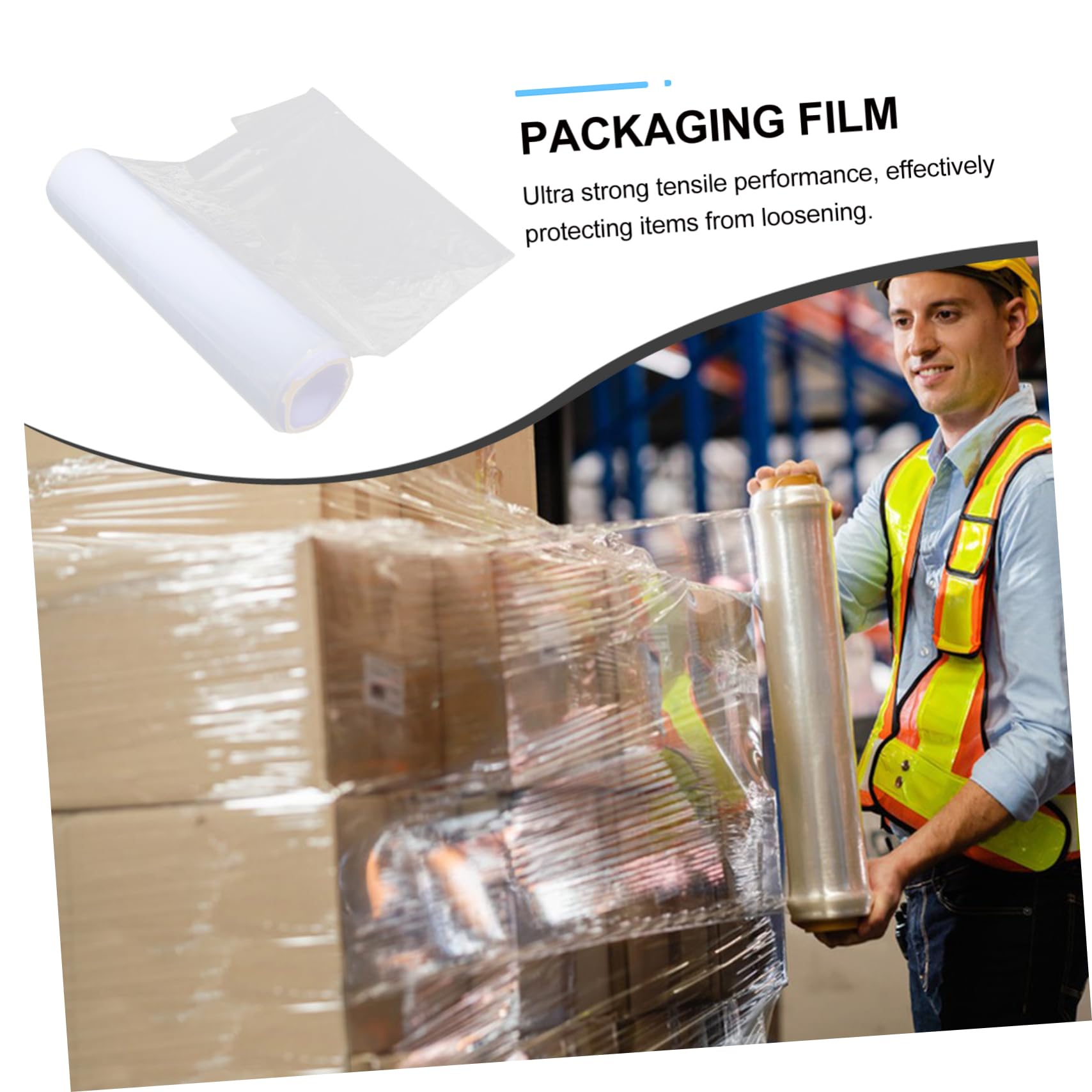 Rouleau de Film Plastique Étirable Industriel Transparent 45cm Hdpe