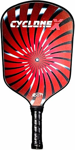 DOTi Juego de paletas de pickleball de fibra de carbono de alto giro: superficie con infusión de abrasión, diseño alargado para mejorar la potencia
