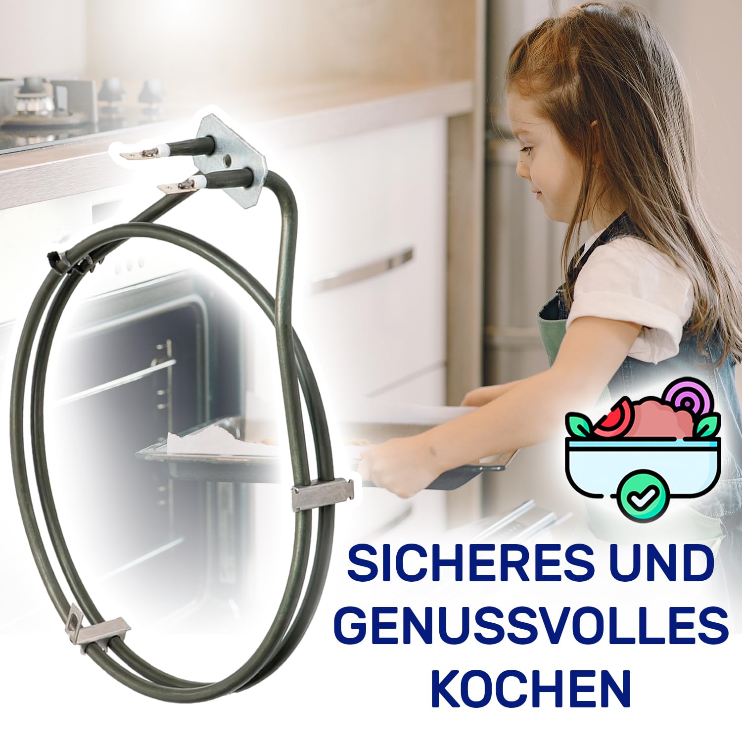 Rundes Heizelement für Backöfen & Herde 230V 2000W mit dem Originalcode 3970128058 397012805/8 3970128017 397012801/7 für AEG für Electrolux für Zanussi - MONTERAL