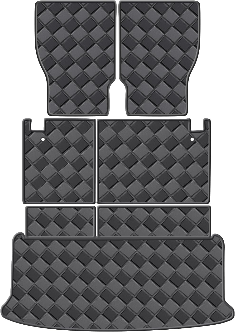 Cargo Mat for 2024 2025 Toyota Grand Highlander/Lexus TX (Trunk with Speaker On The Left) Trunk Mat & 2ND+3RD Row Rear Backrest Mat, All Weather Rear Cargo Liner Back Seat Cover Protector