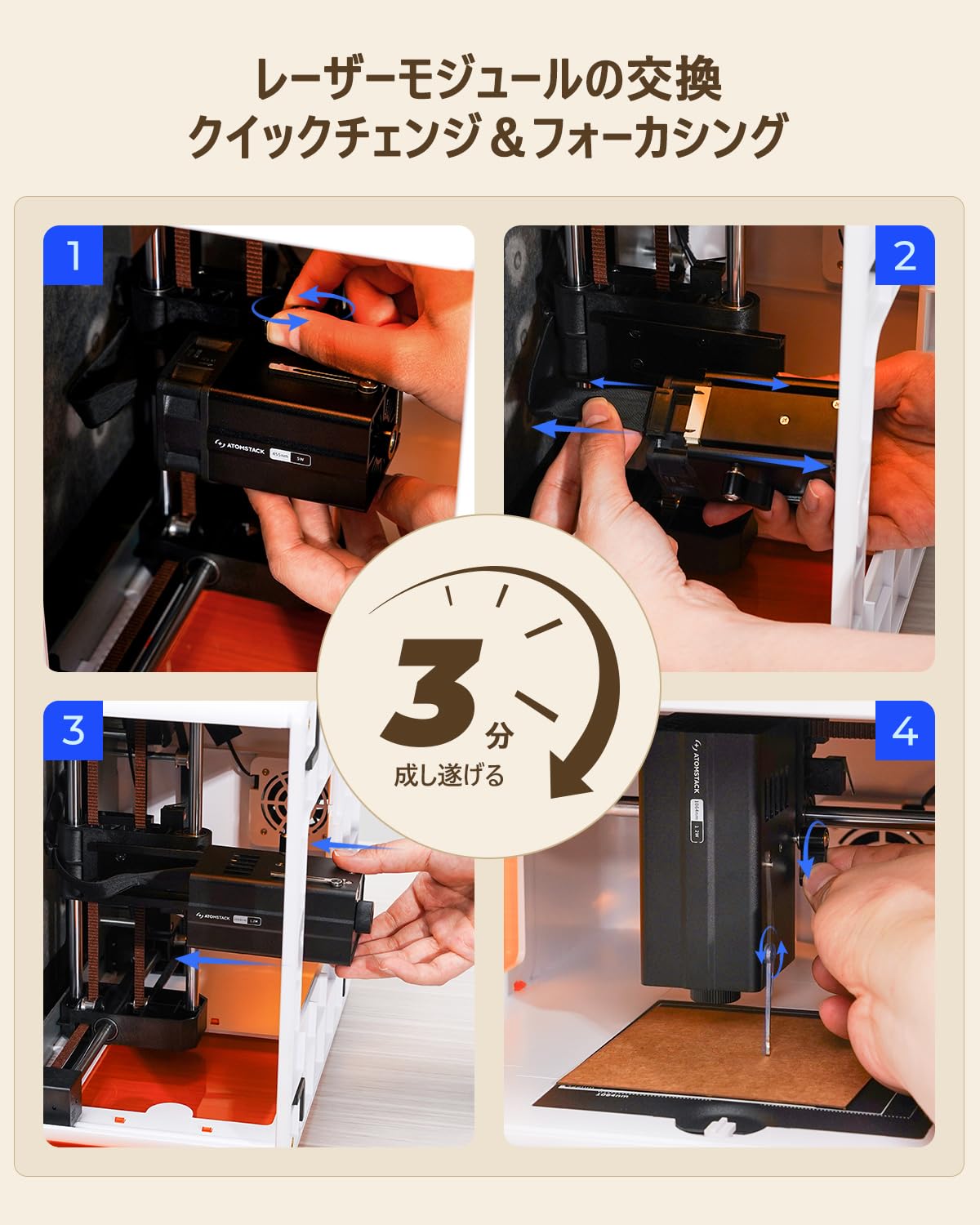 Amazon.co.jp: ATOMSTACK P1デュアルレーザー 彫刻機 コンプリート 