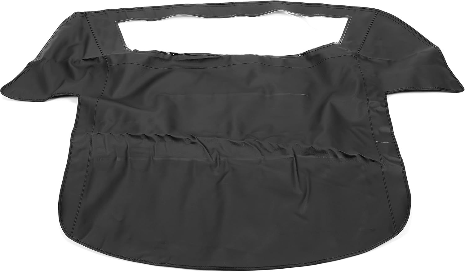 ALMULOO Convertible Soft Top Compatible with 1986-1993 Chevy Chevrolet Corvette Sailcloth Vinyl +Plastic Black Soft Roof Replacement