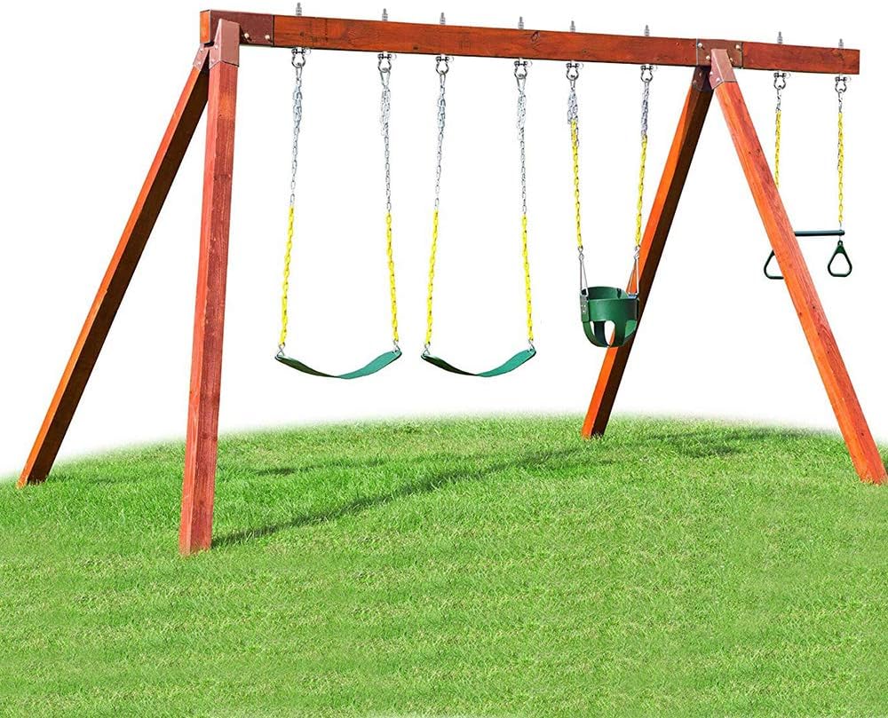 BeneLabel Set of 2 Permanent Antirust Stainless Steel 304 Heavy Duty Swing Hangers, 1800LB Capacity, Wood Beam & I-Beam Hanger, Yoga Hammock Chair Sandbag, Hardware Swing Sets, 180° Swing, 8.25" : Toys & Games