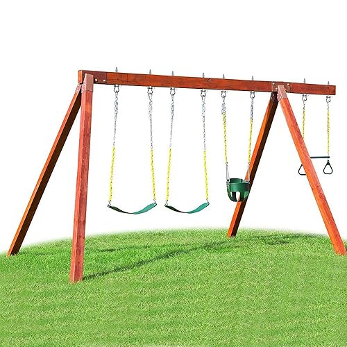 Miniatura 4 de BeneLabel 2 ganchos de madera y viga en I, extraíbles y fáciles de conectar, ganchos de columpio resistentes de acero inoxidable, bolsa de arena