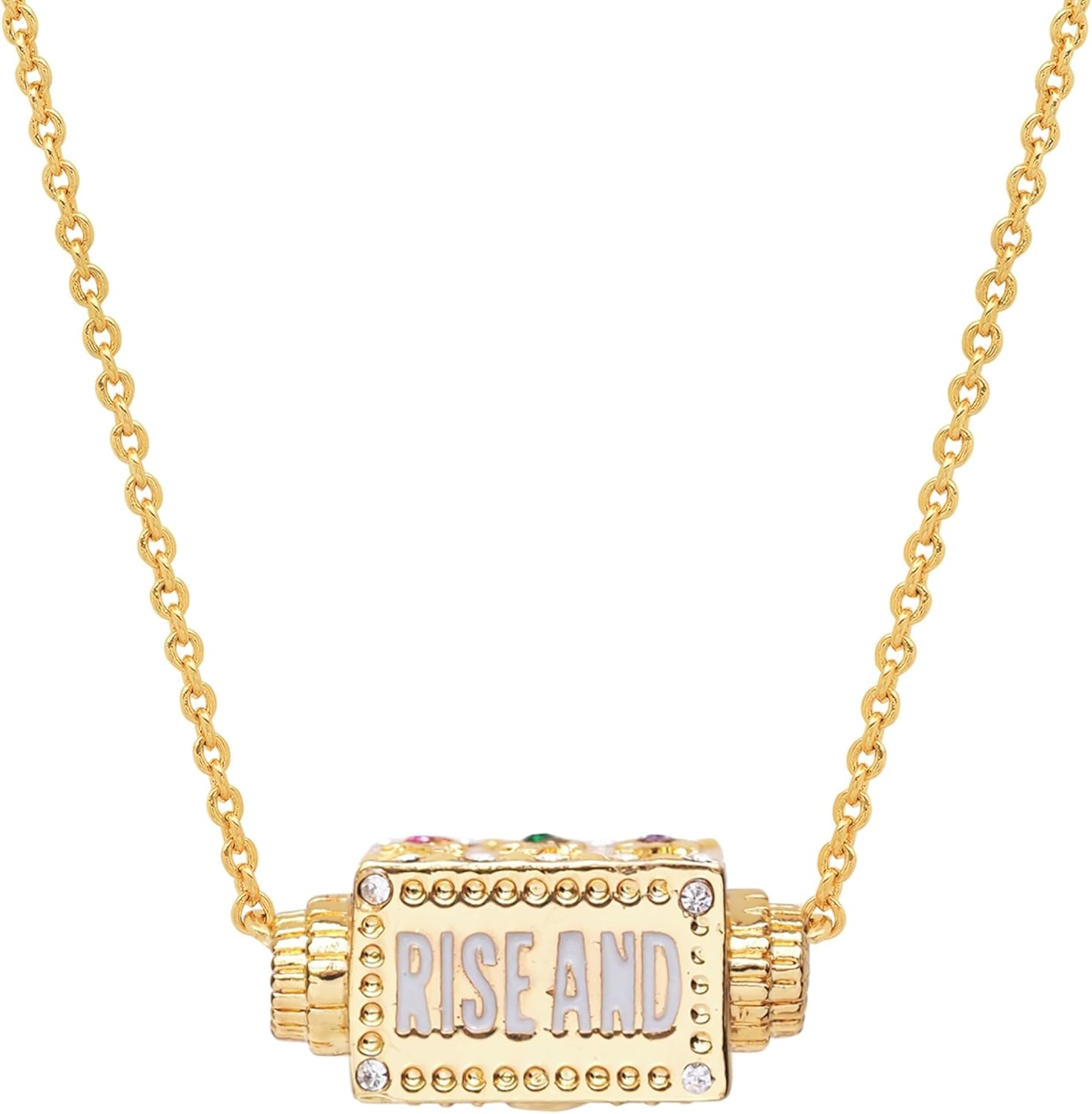 Rocksbox Spinner Necklace - Statement Necklace for Women - 12k Gold Plating with CZ - Premium Quality Jewelry - 16" with Extender