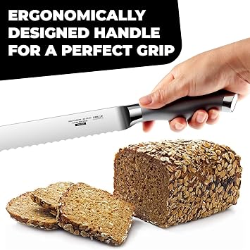 Orblue Premium Bread Knife and Versatile Cake Server Set
