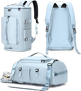 Gym Bag for Women and Men Sports Duffle Bag Travel Backpack Weekender Overnight Bag with Shoes Compartment and Wet Pocket,...
