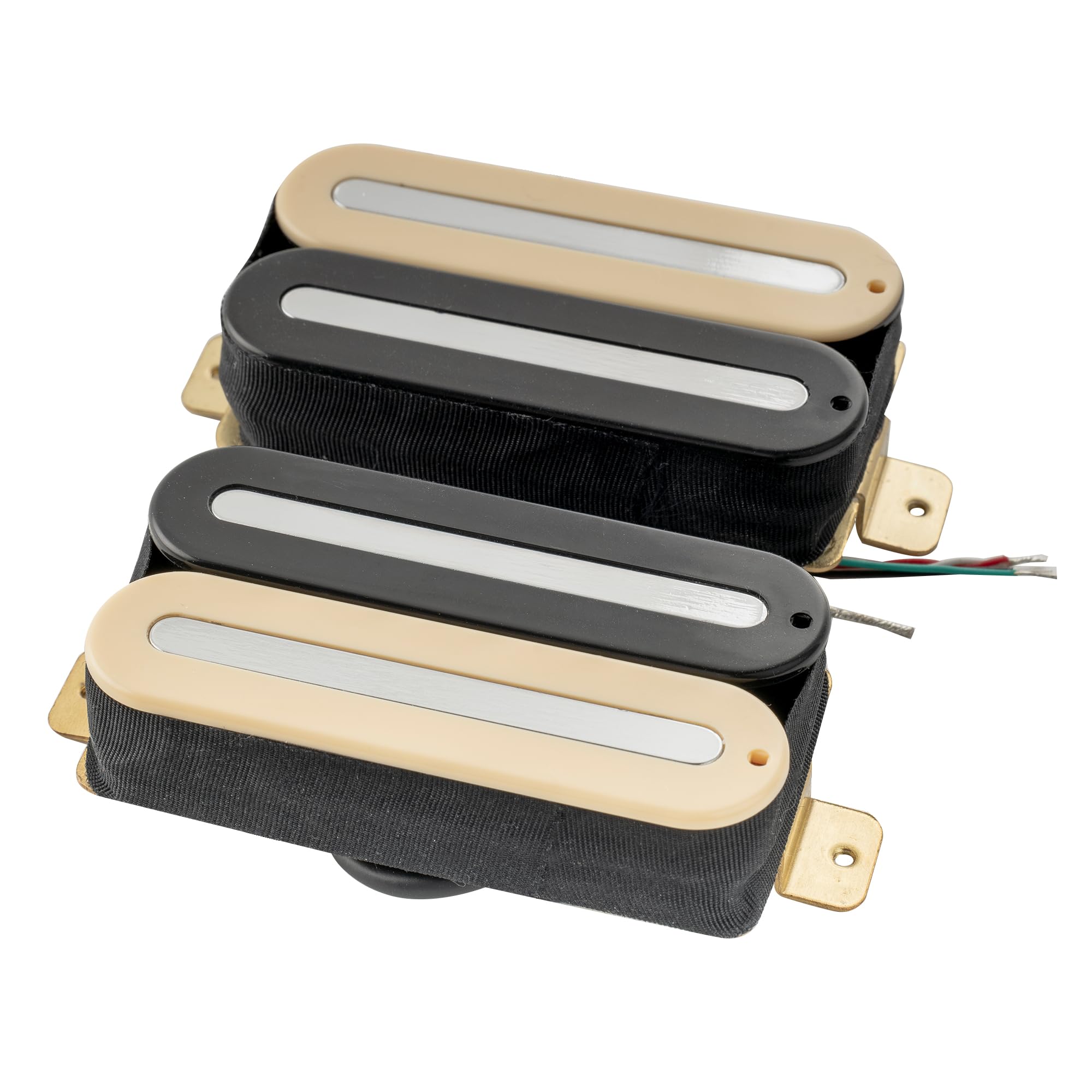 Artec HXTN Super Power Dual Hot Rail Cerámico Pastillas Humbucker Pickups Set para Guitarra Eléctrica, Zebra (Set de 2)