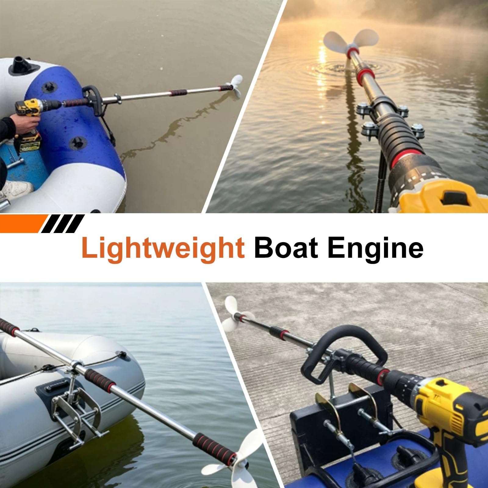 Drill Propeller Outdoor Emergency Raft Kajak Paddel, Handpropeller