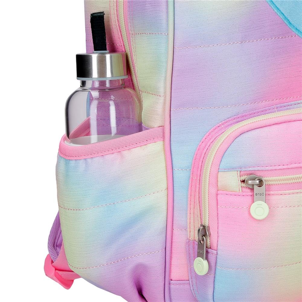 Enso Free Spirit Mochila escolar mochila infantil fabricada en Poliéster, Tirantes anchos y ajustables que se adaptan, bolsillo frontal.