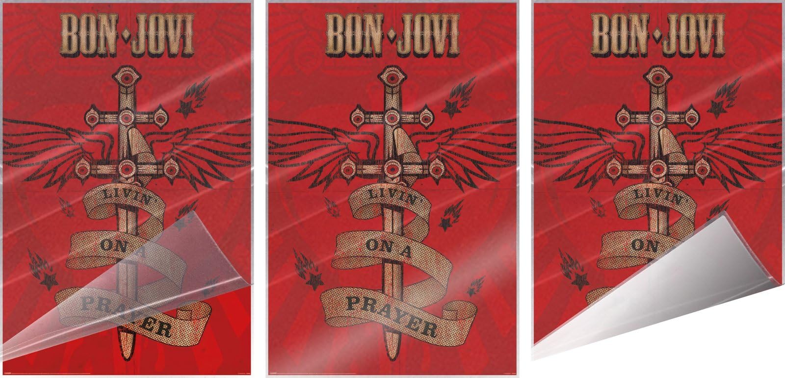 Amazon.com: Bon Jovi - Music Poster (Livin' On A Prayer) (Size: 24