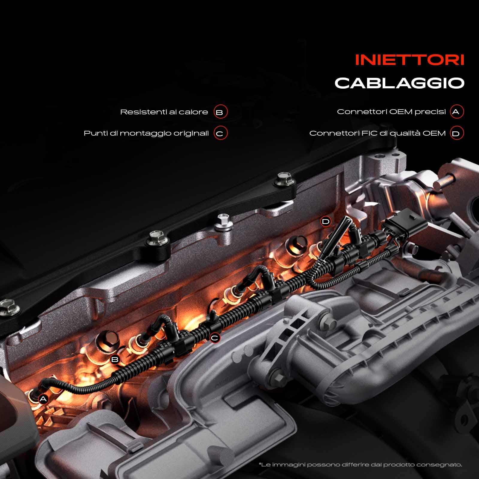 Frankberg Cablaggio per candelette a ponte di contatto 51254136090 | Compatibile con: TGS TGX Fuel Injector