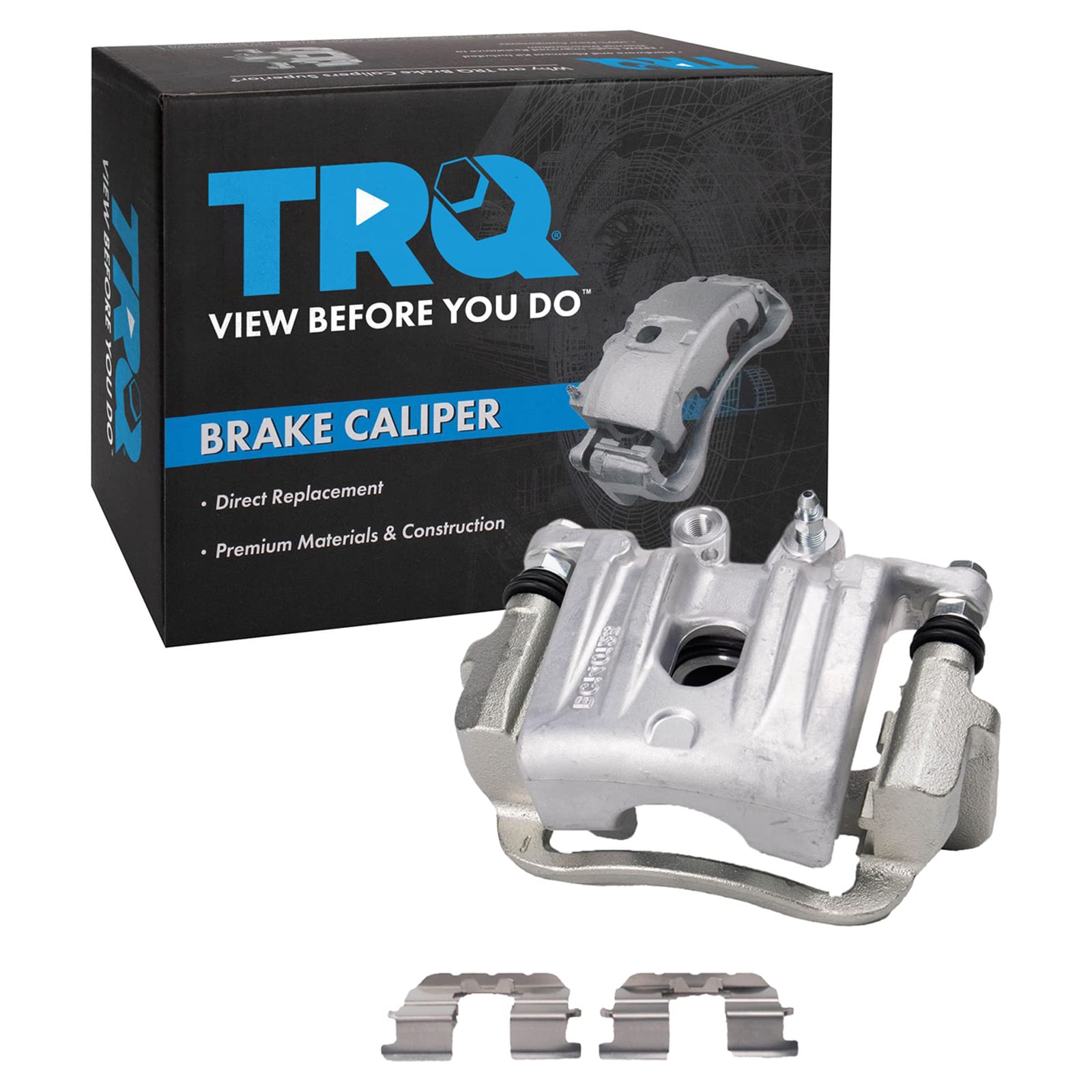 TRQ Rear Left Brake Caliper w/Bracket Drivers Side