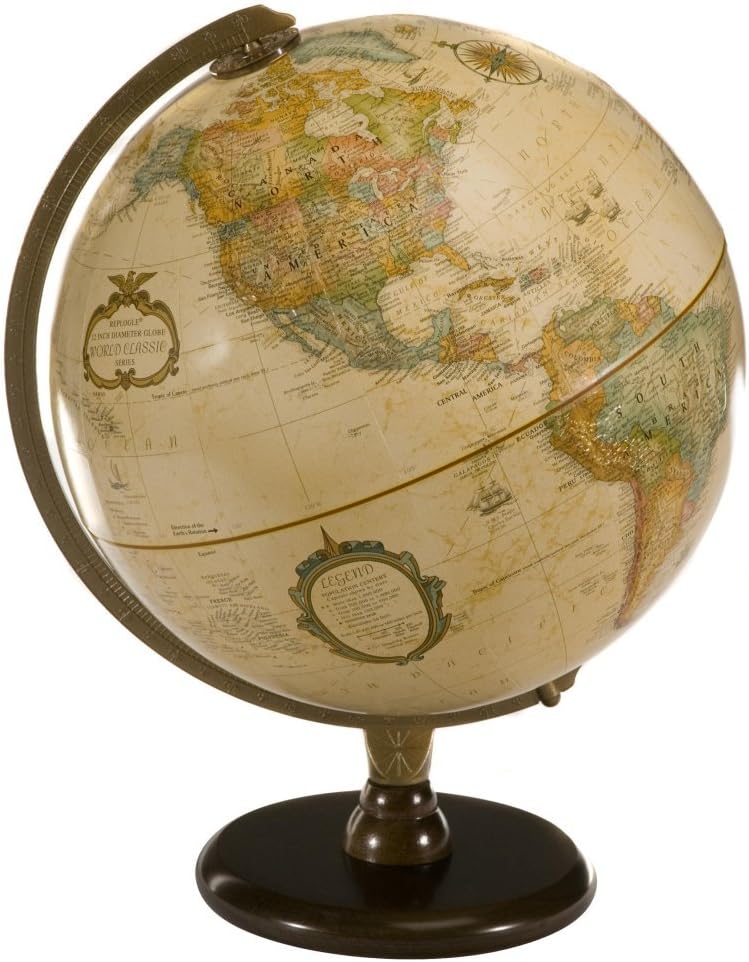 Replogle Globes Hastings Globe, 12-Inch, Antique English