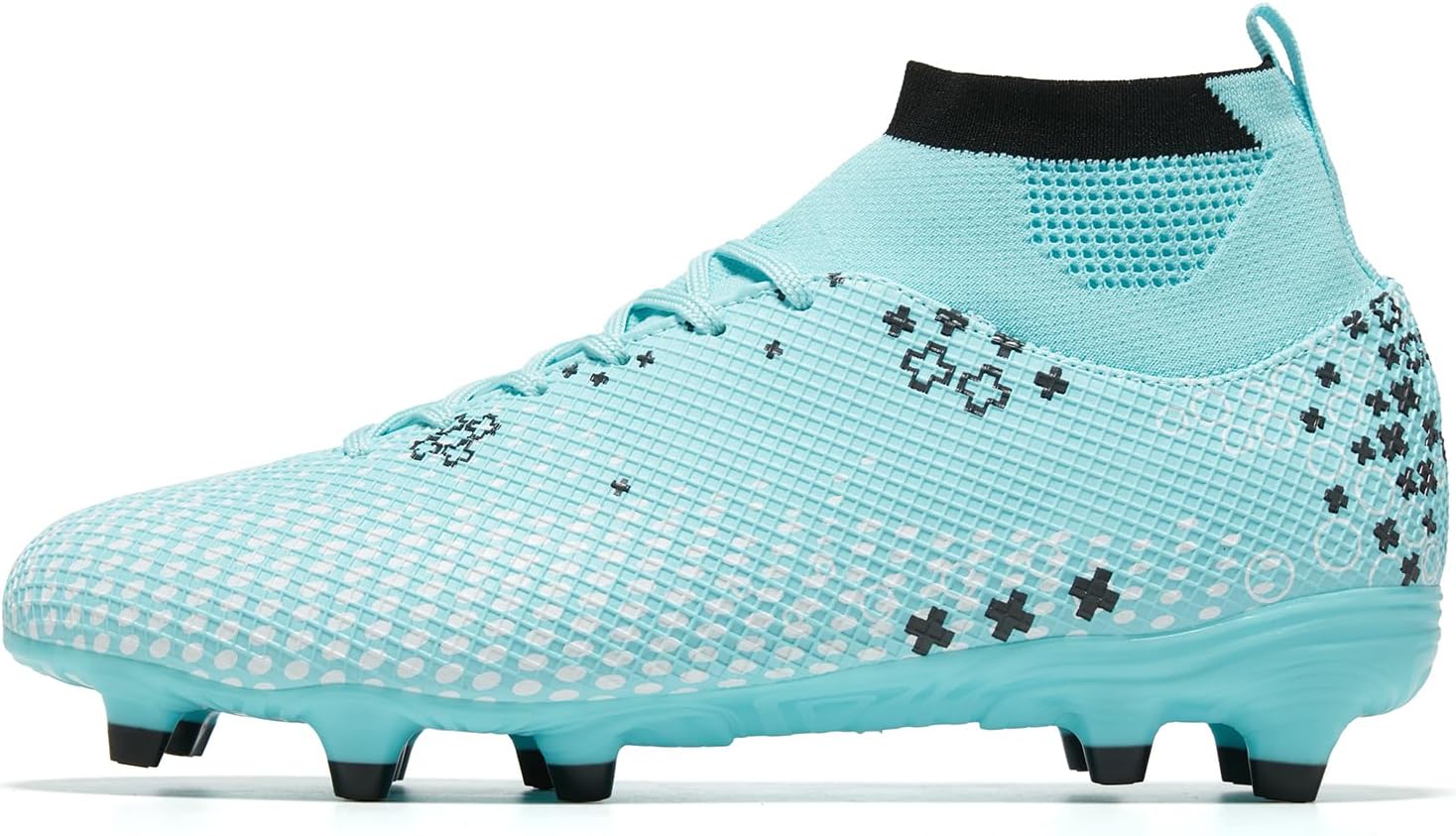 Men's High Tops Soccer Cleats Lace Up Women Lightweight Professional Fooball Boots Athletic Rugby Shoes for Training Sneaker