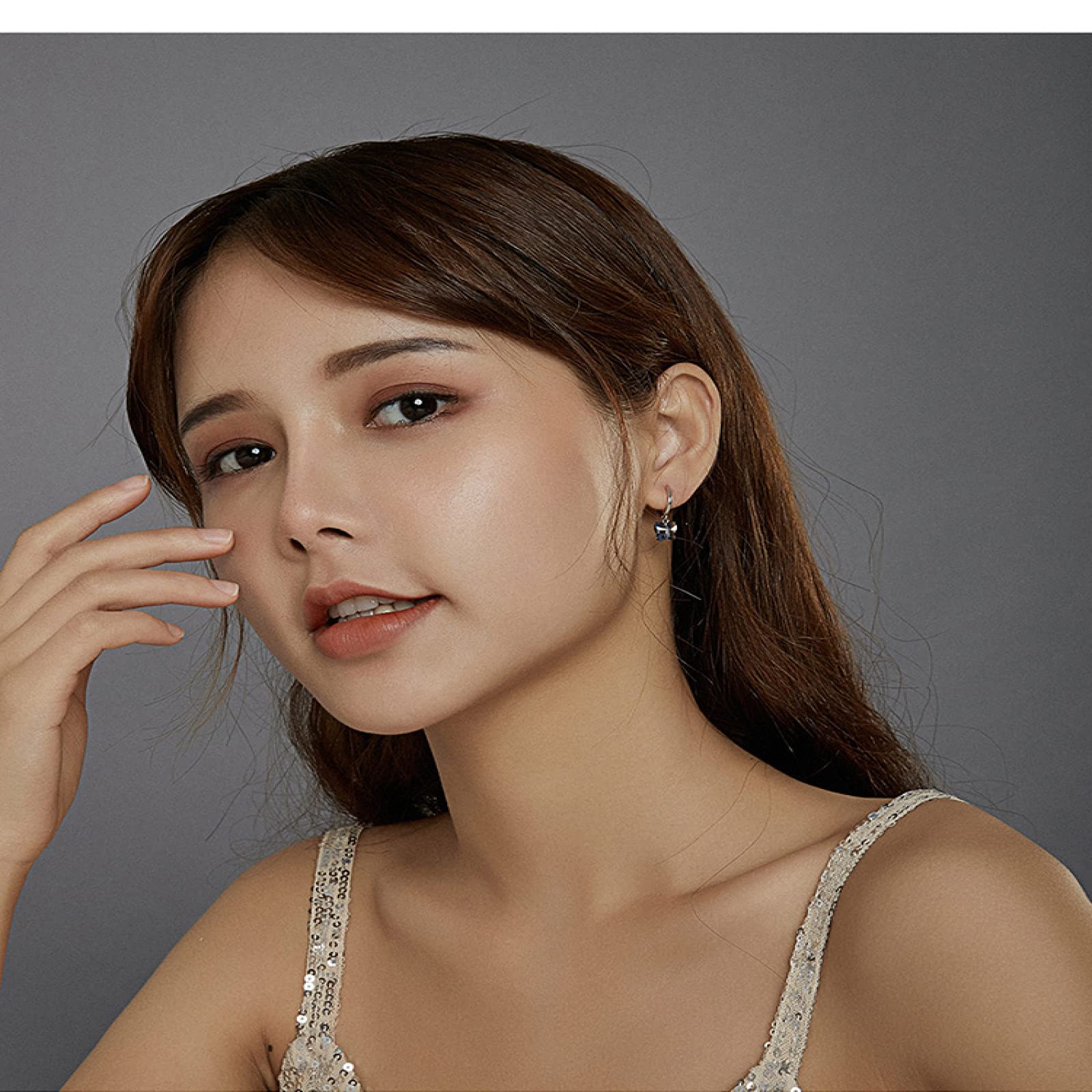 RWRAPS Orecchini per Ragazza Orecchini a Bottone in Argento Sterling 925 Orecchini a Bottone a Farfalla di Cristallo per Orecchini da Sposa Gioielli in Argento da Donna