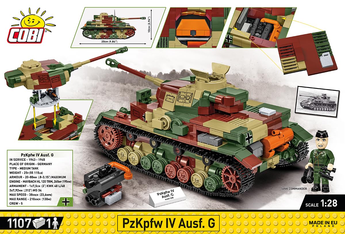 COBI Historical Collection World War II 2592 PZKPW IV Ausf.G 2592