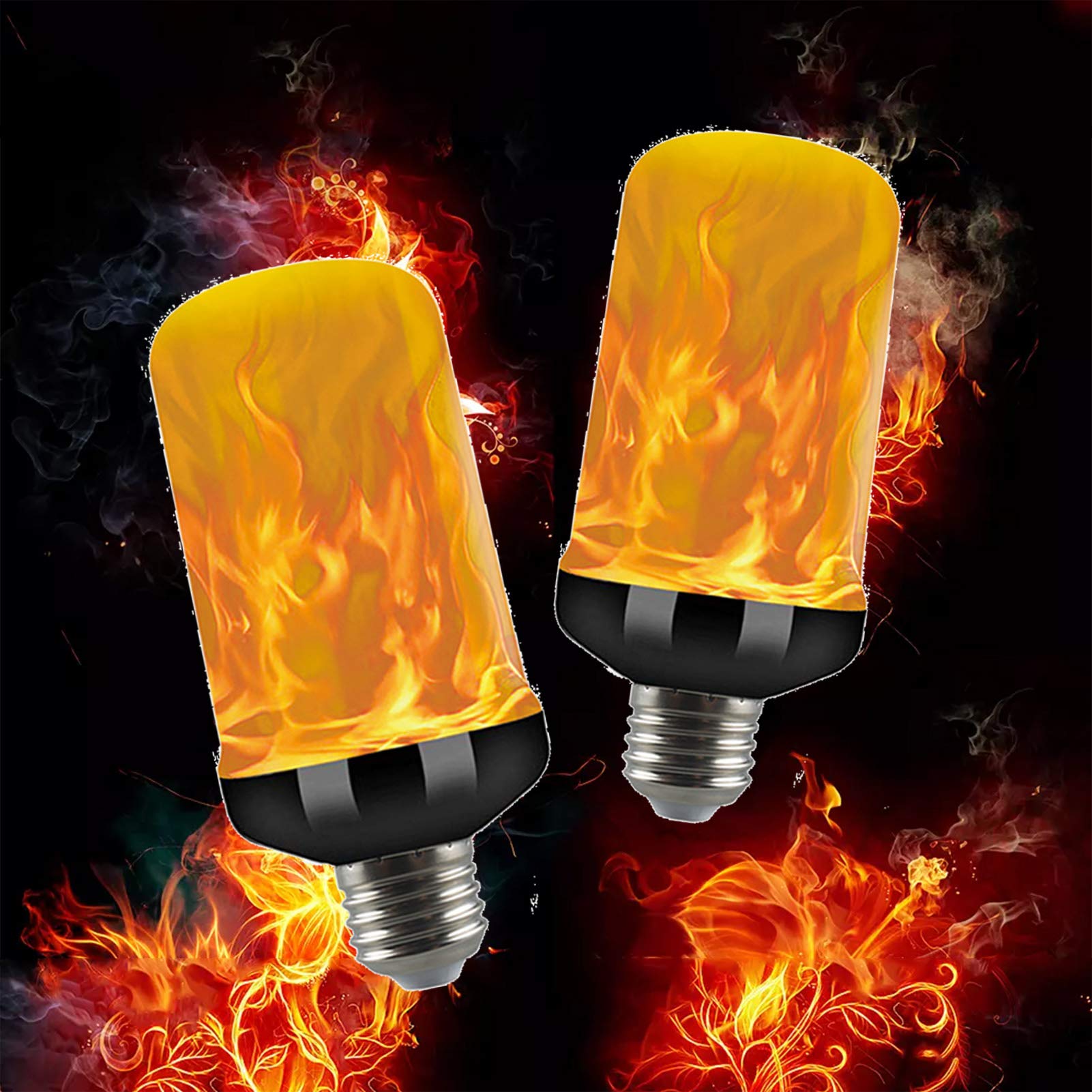 Lampadine a Fiamma a LED, Base Lampadina a Fiamma Tremolante a LED con Effetto Capovolto Illuminazione con Effetto Fiamma Vintage Interni/Esterni, Decorazione Festiva