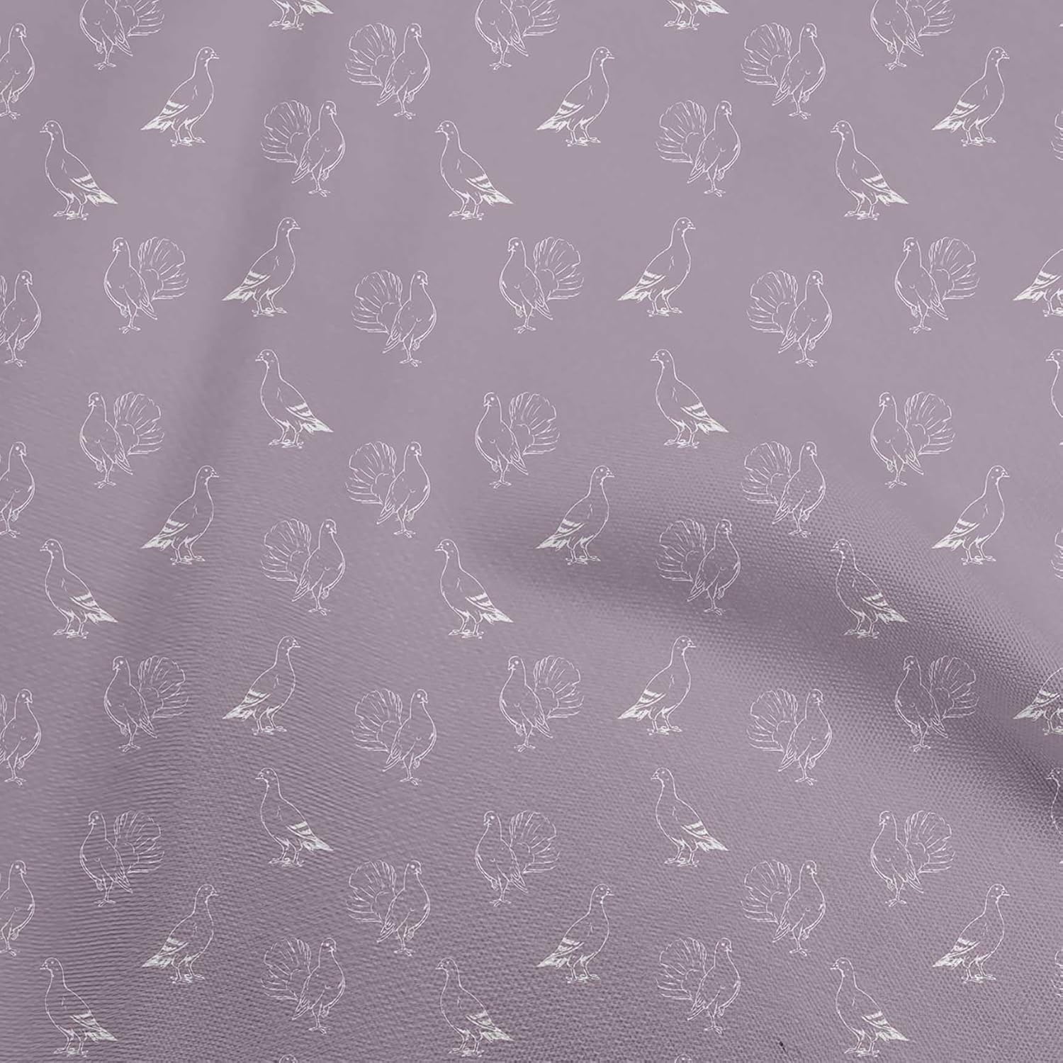 oneOone Cotton Jersey Light Pink Fabric Pigeon Bird Quilting Supplies Print Sewing Fabric by The Yard 58 Inch Wide