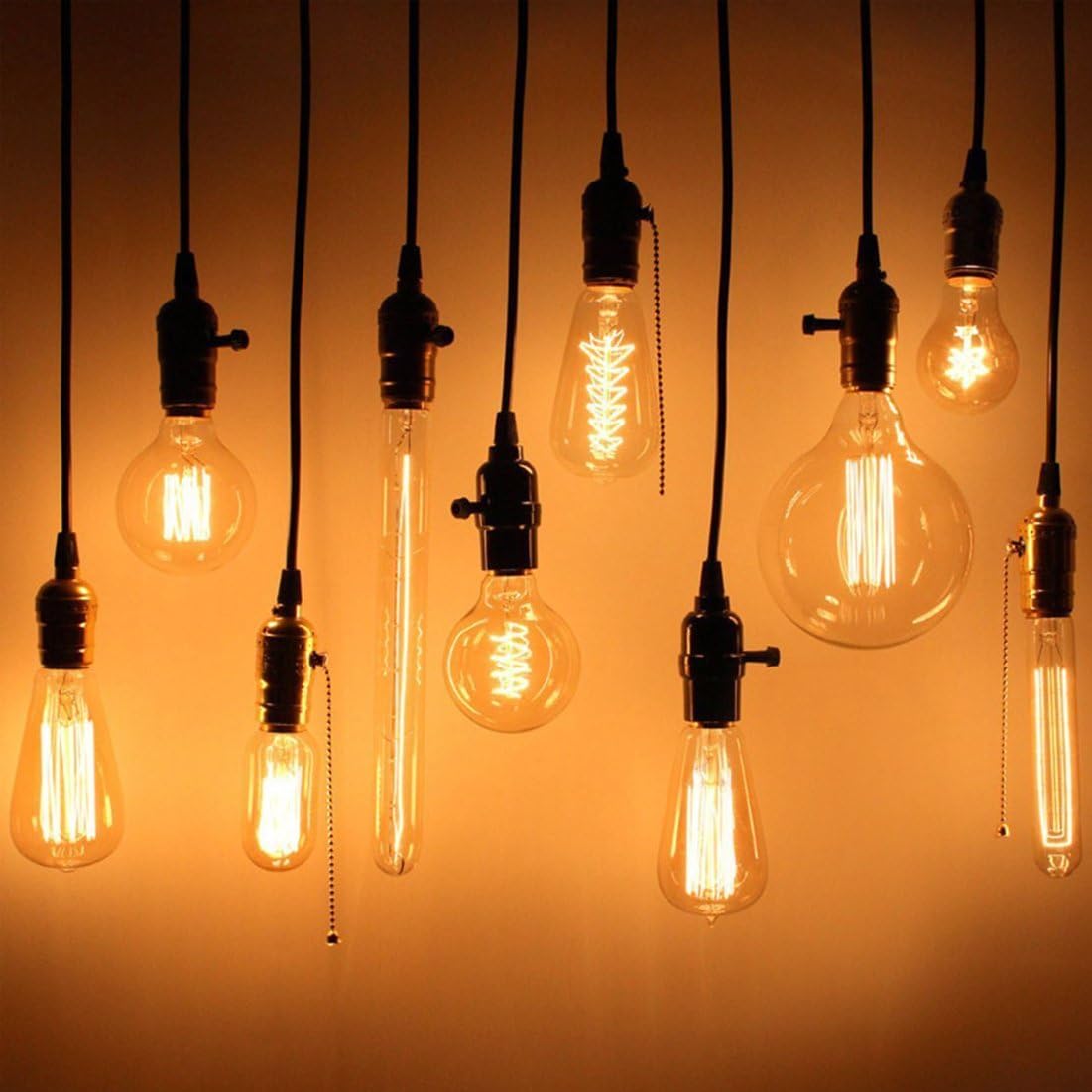 Sopoby Pendant Light Cord Kit with Plug E26/ E27 Solid Industrial Triple Light Sockets Vintage Edison Hanging Pendant Light Kit DIY Light Cord