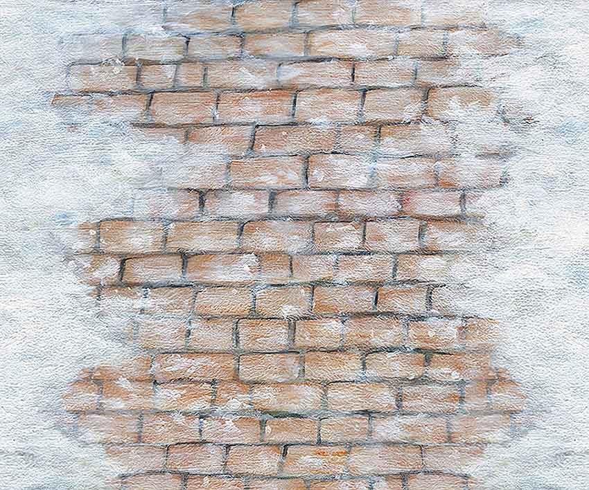 MEHOFOND Alfombrillas de goma de 5 x 4 pies para el suelo, camino de nieve rústico para invierno, fotografía exterior, camino de ladrillo marrón,