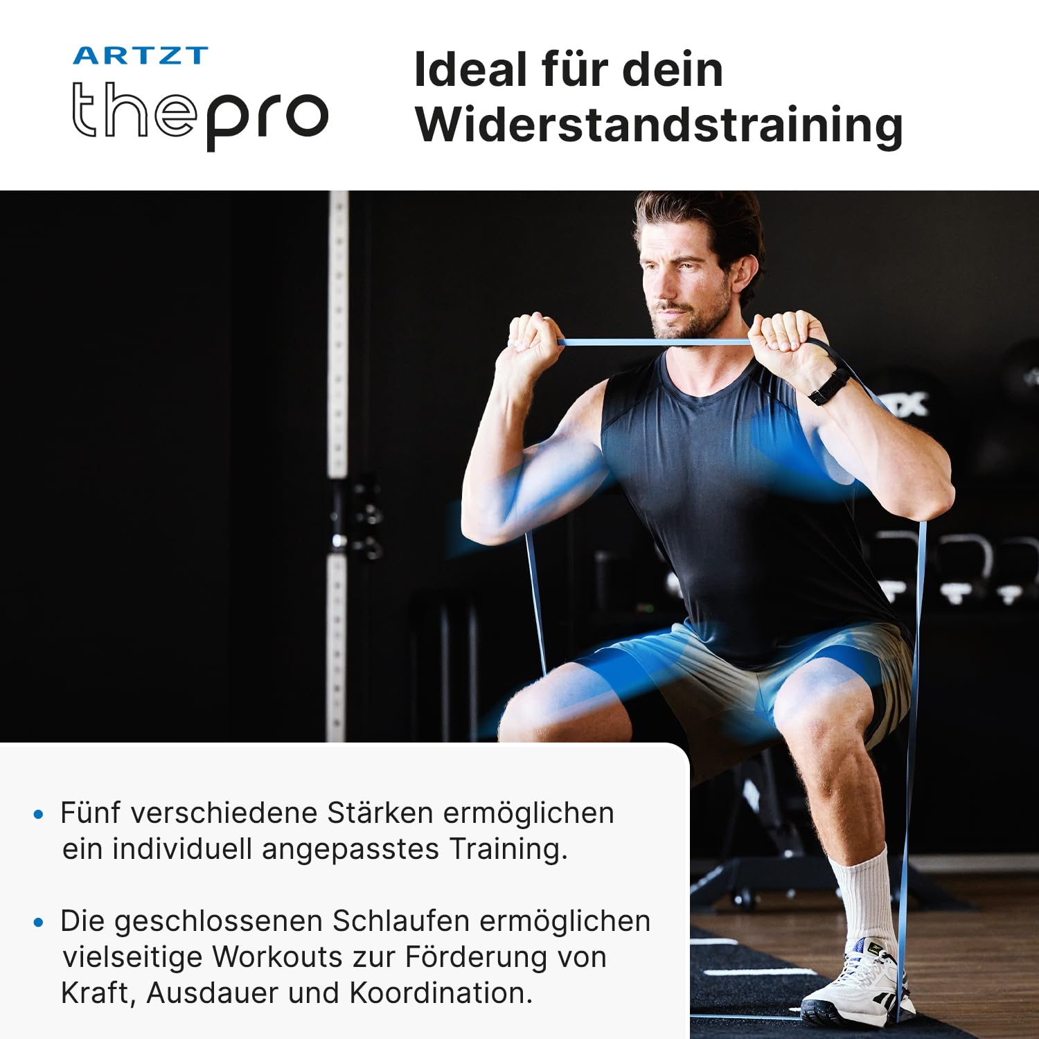 Power Band Set | Set di fasce da terra per fitness e ginnastica | Set di 5 fasce di resistenza | Fasce di resistenza fitness | Nastro flessibile per allenamento di forza, stretching,