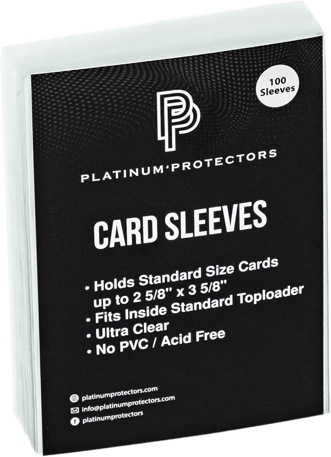 Platinum Protectors Ultra Clear Soft Penny Sleeves for Standard Trading Cards (100 Pack)