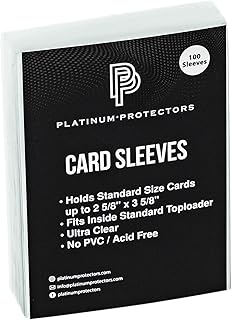 Platinum Protectors Ultra Clear Soft Penny Sleeves for Standard Trading Cards (100 Pack)