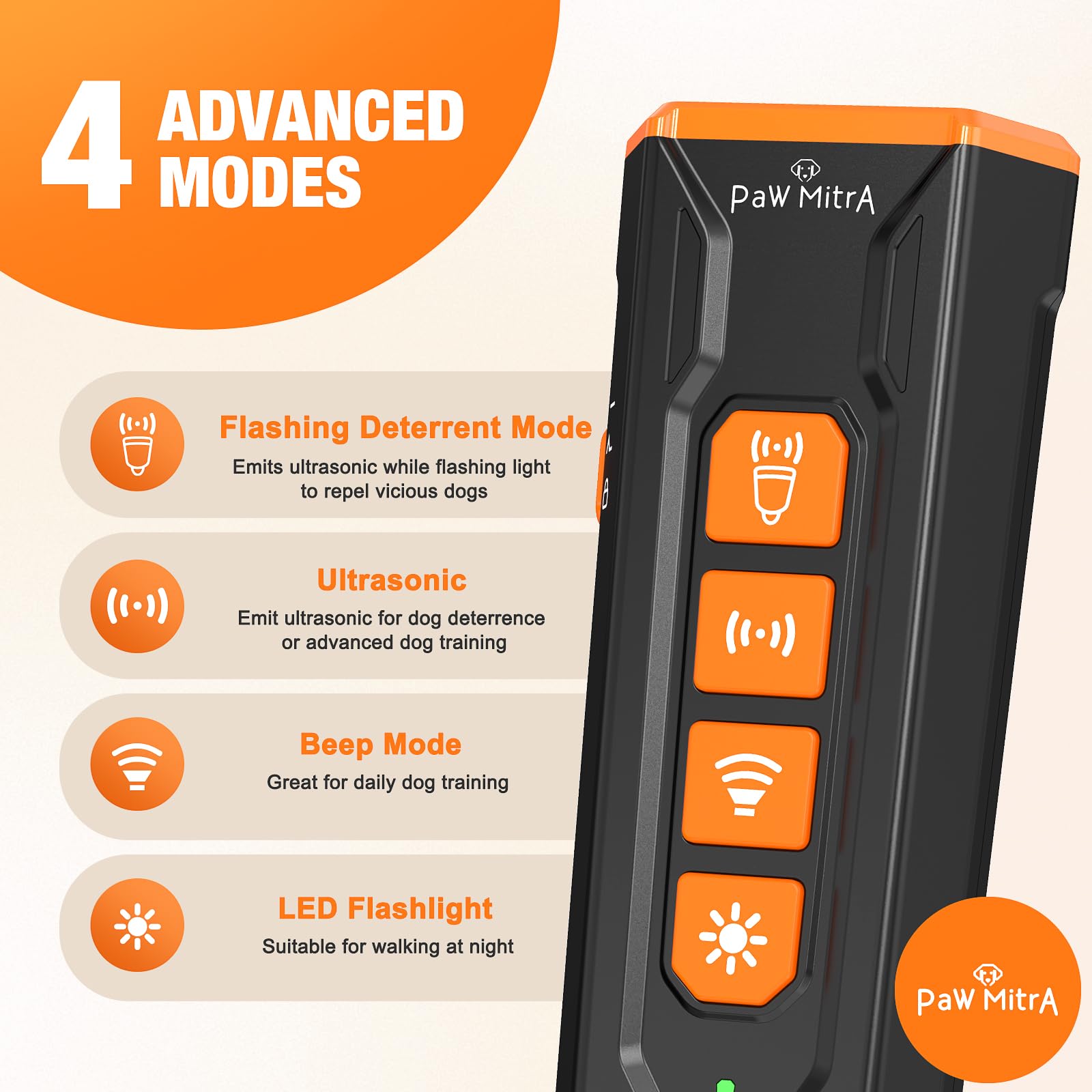 2025 Dog Bark Deterrent Device Rechargeable Ullasonic Anti-Barking Trainer Stops Barking & Bad Behavior 23FT Long-Range Safe for Dogs No Shock Press Button Instant Control Dog Training Indoor Outdoor