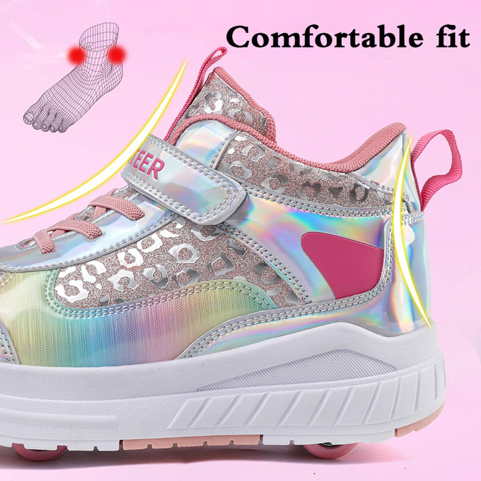 Zapatos con Ruedas para Niños y Niñas,Zapatillas Deportivas con Ruedas para niños,2 en 1 Zapatillas con Ruedas,Multiusos,Comodidad,para Regalos de cumpleaños y Navidad