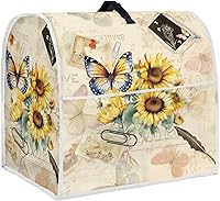 Vista 13 de Cubierta de batidora de pie de Navidad de 4.5 a 5 cuartos de galón, cubierta de mezclador retro, lavable, antimanchas, para cocina, piezas