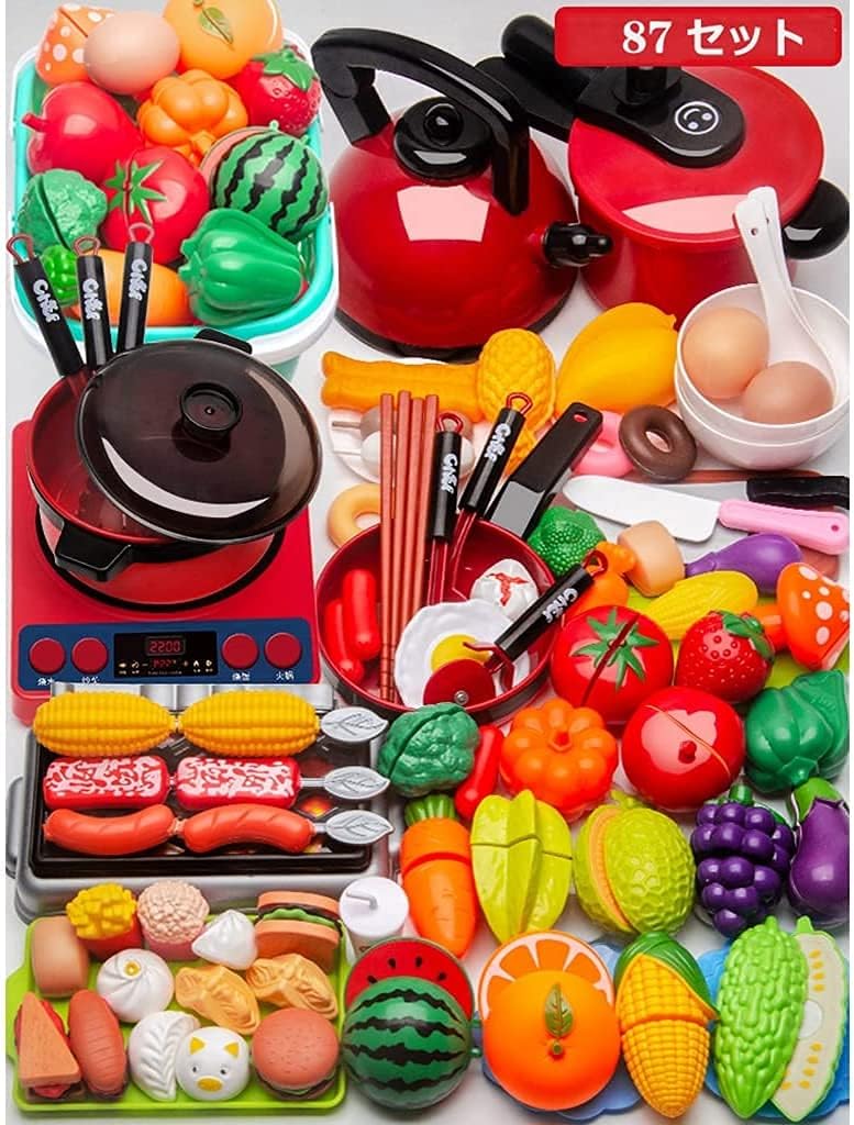 おままごと キッチンおもちゃ フルーツ/野菜/ピザ/調理器具 リアル料理 切れる おもちゃセット ごっこ遊び 誕生日プレゼント 用