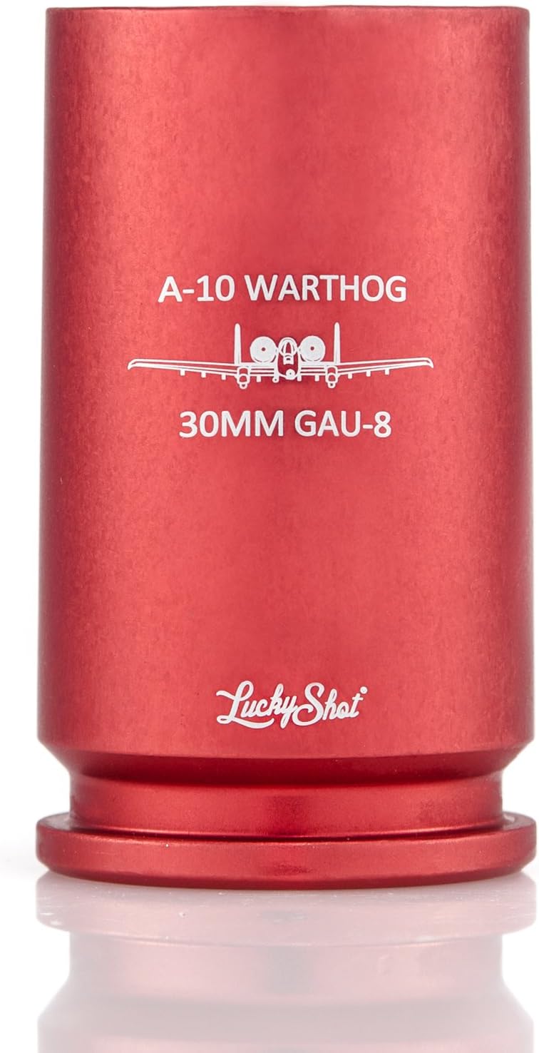 Lucky Shot 30MM SHOT GLASS | 2.7 oz | MADE IN USA (WARTHOG EDITION | RED)
