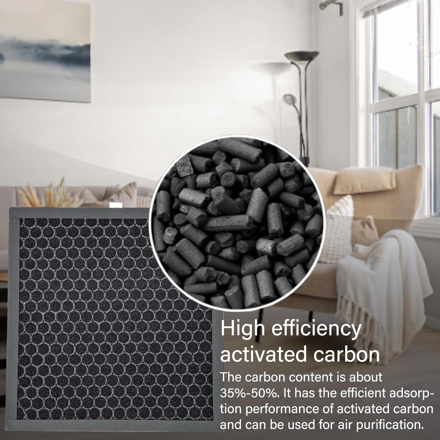 4 Pack 5400 Replacement Filter for BLUEAIR DustMagnet 5410i 5440i Air Purifier 5400 Series ComboFilter, 3-in-1, H13 True HEPA with High efficiency Activated Carbon