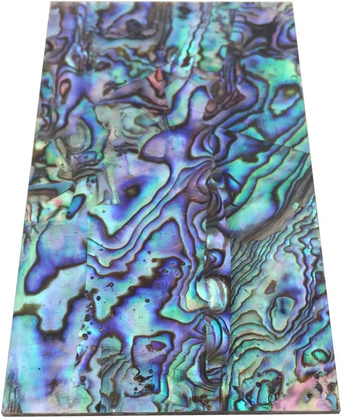 Thickness 1.5mm(0.059") Nature Paua Abalone Flat Shell Blank Inlay Material Slab (45 x 78 x 1.5 (mm))