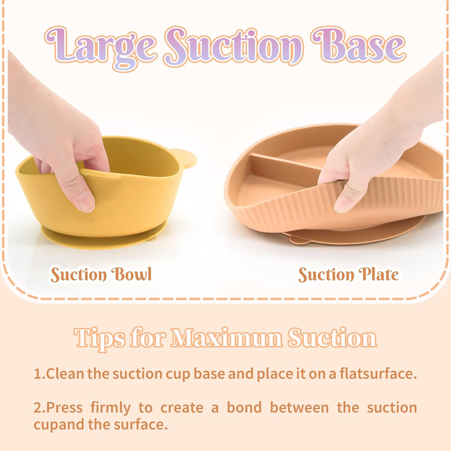 Silicone Baby Feeding Set 21 Pcs, Baby Led Weaning Supplies, Baby Feeding Supplies Set BPA Free, Essentials for Newborn Gift Mixed