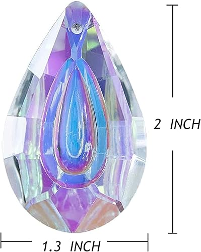 Miniatura 9 de HDCRYSTALGIFTS 6 piezas de 1.969 in de cristal prisma corazón atrapasoles ventana atrapasoles cristales colgantes decoraciones arco iris fabricante