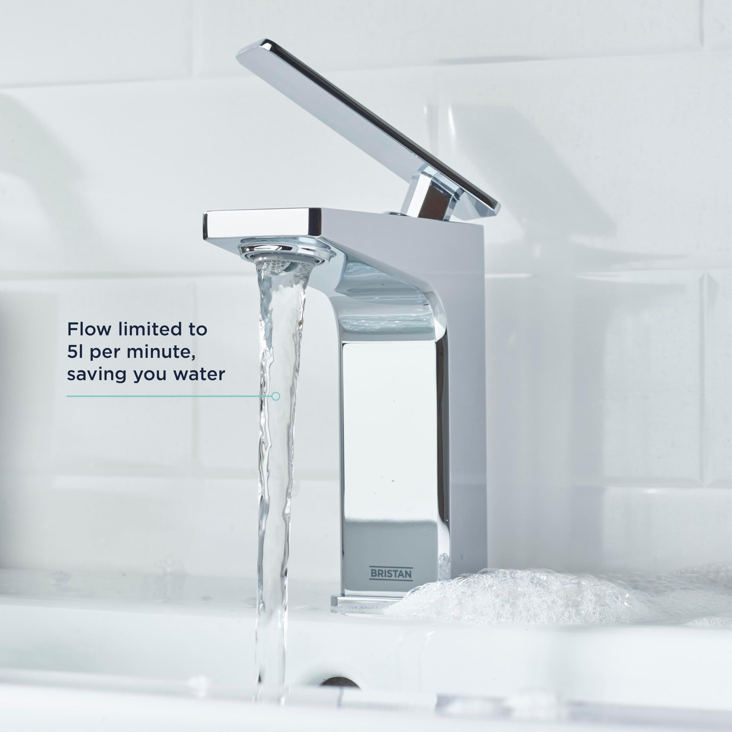 Delgado Eco Start bateria umywalkowa z zatrzaskowym chromem
