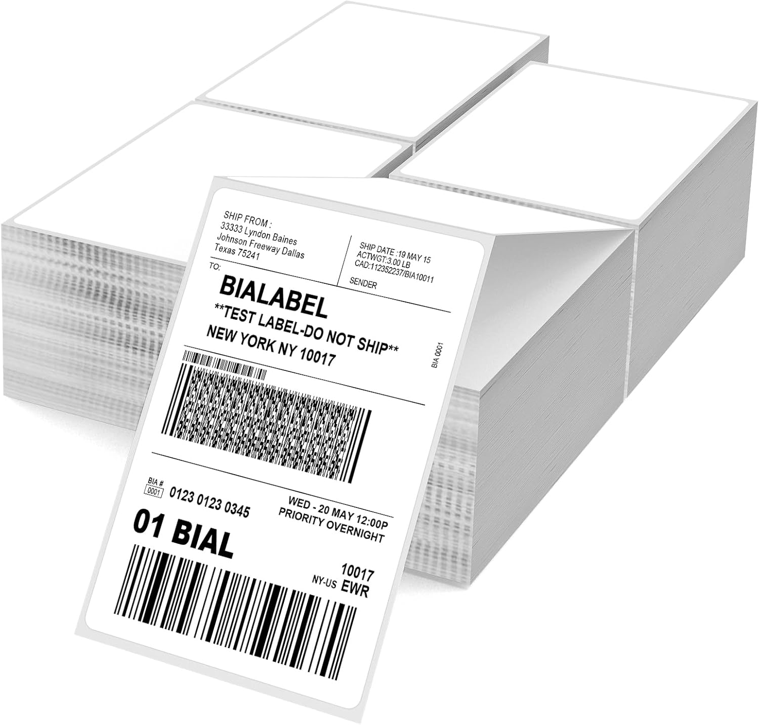 4" x 6" Thermal Labels, 4 Roll, 450 Labels/Roll, Compatible with Zebra Rollo, Nelko, Munbyn, Jadens, Shipping Label, Commercial Grade, Permanent Adhesive