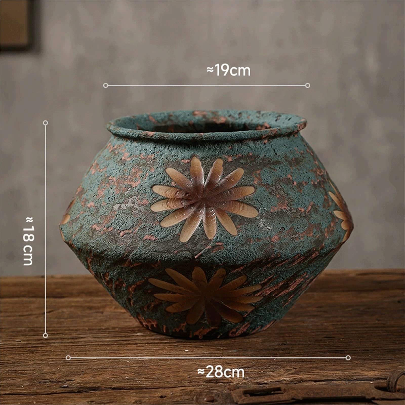 Doniczki zewnętrzne Dekoracje wazonów ze słonecznikiem Ceramiczne donice Wystrój domu w stylu vintage Doniczki
