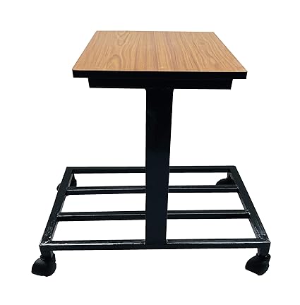 SOMRAJ Double Sided Inverter Trolley for Office Home, Suitable for Every Type of Double Inverter Battery Batteries ups Made of Iron Pipe with Wooden Shelf on top