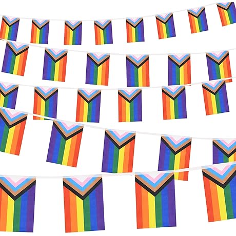 Celebrate Pride with Vibrant Progress Pride Pennant Flags