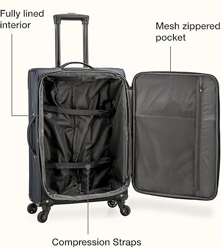 Miniatura 10 de U.S. Traveler - Equipaje extensible con ruedas giratorias y costado blando Anzio., Color verde azulado.), US08120E30