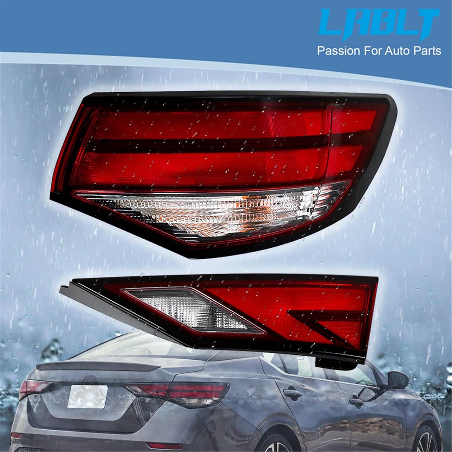 LABLT Tail Light Assembly Replacement for Sentra 2021 2022 2023 Inside and Outside Brake Light Right Side Replacement for 265506LB0A 265506LB5A