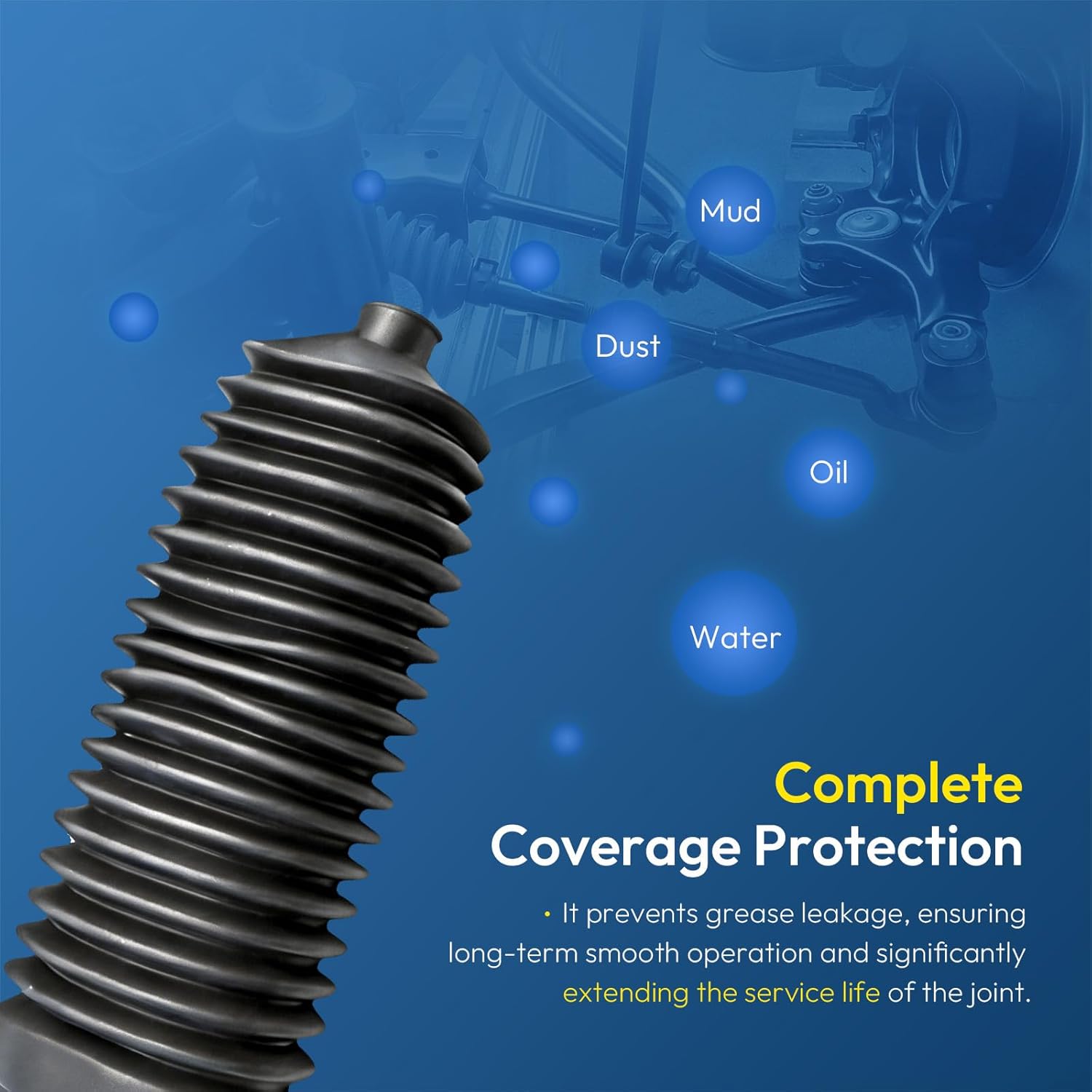 6pcs 2WD Steering Kit Front Inner and Outer Tie Rods with Boots Compatible with Chevy Silverado 1500 for GMC Sierra 1500 1999-2006 ES3492 EV370 K150270