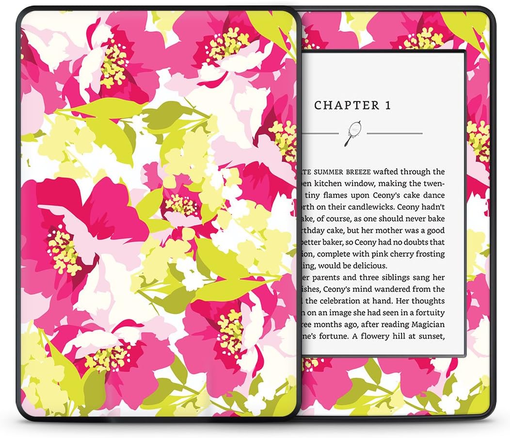 Purple and Highlighter Green Impressionist Flowers Skin for