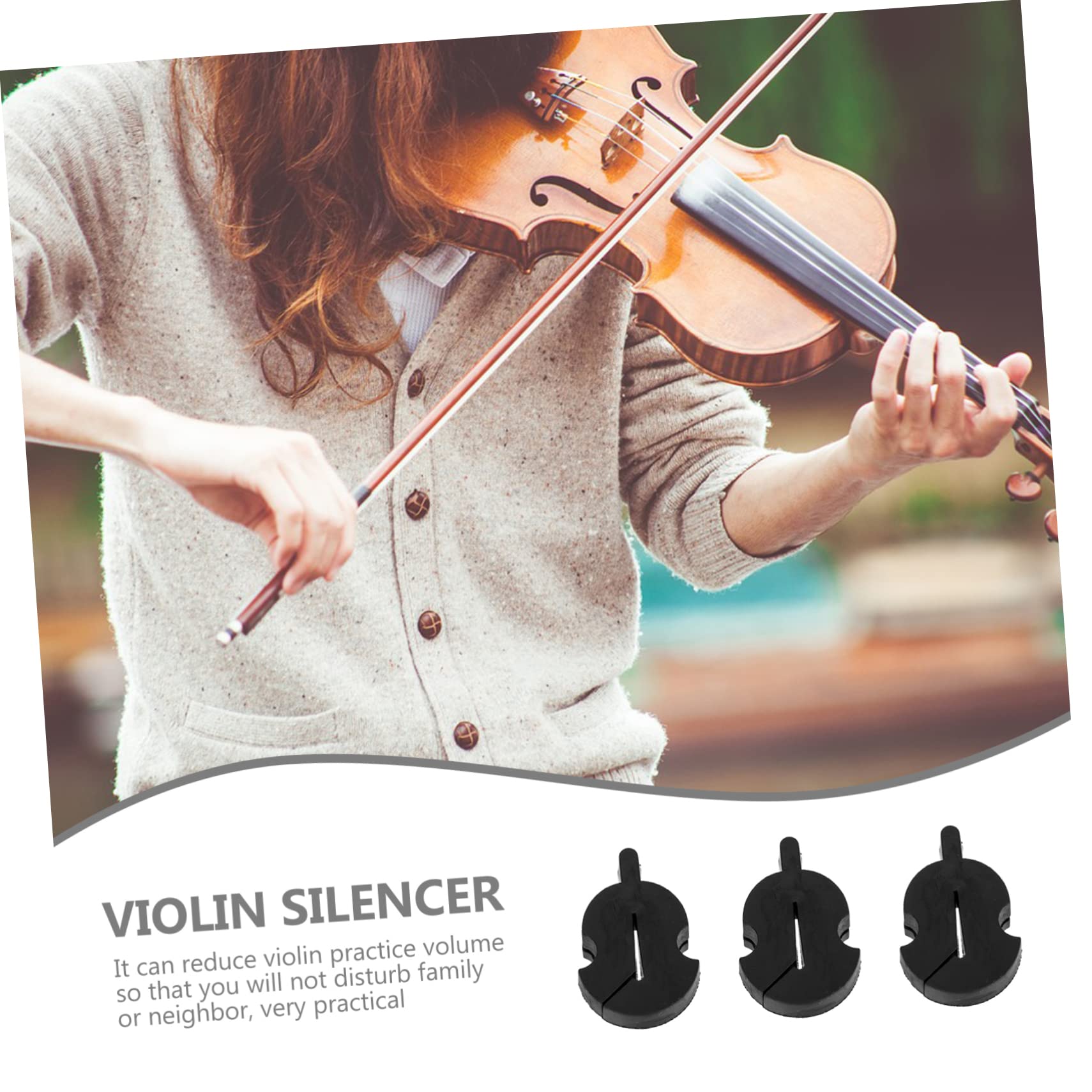 Sordine per Violino in Gomma 8 Pezzi per Pratica Silenziatore Riduce Volume senza Danneggiare Ponticello per Principianti